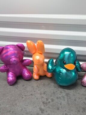 Shiny Teal Plush Duck/Bear/Rabbit Kids Toy - Metallic Teal Stuffed Animal